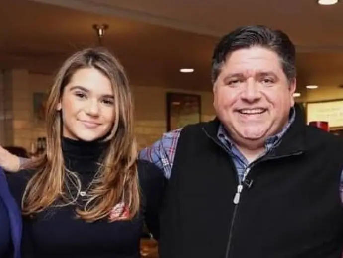 JB Pritzker with his daughte 1